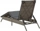 vidaXL vidaXL Leżak z poduszką, szary, polirattan 6