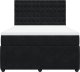 vidaXL Łóżko kontynentalne z materacem, czarne, aksamit, 140x190 cm 4
