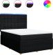 vidaXL vidaXL Łóżko kontynentalne z materacem, czarne, tkanina 140x200 cm 2