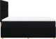 vidaXL vidaXL Łóżko kontynentalne z materacem, czarne, tkanina 140x200 cm 7