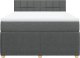 vidaXL Łóżko kontynentalne z materacem, ciemnoszara tkanina 160x200 cm 4