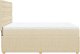 vidaXL Łóżko kontynentalne z materacem, kremowe, tkanina, 140x200 cm 5