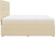 vidaXL Łóżko kontynentalne z materacem, kremowe, tkanina, 180x200 cm 5