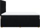 vidaXL Łóżko kontynentalne z materacem, czarne, tkanina, 140x190 cm 5