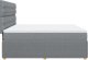 vidaXL Łóżko kontynentalne z materacem, jasnoszare, tkanina, 180x200cm 5