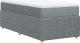 vidaXL Łóżko kontynentalne z materacem, jasnoszare, tkanina, 100x200cm 6