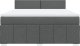 vidaXL vidaXL Łóżko kontynentalne z materacem, ciemnoszara tkanina 180x200 cm 6