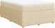 vidaXL Łóżko kontynentalne z materacem, kremowe, tkanina, 120x200 cm 2