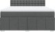 vidaXL vidaXL Łóżko kontynentalne z materacem, ciemnoszara tkanina 180x200 cm 6