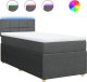 vidaXL vidaXL Łóżko kontynentalne z materacem, ciemnoszara tkanina 100x200 cm 2