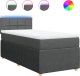 vidaXL vidaXL Łóżko kontynentalne z materacem, ciemnoszara tkanina 80x200 cm 2