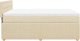 vidaXL vidaXL Łóżko kontynentalne z materacem, kremowe, tkanina, 140x200 cm 7