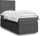 vidaXL vidaXL Łóżko kontynentalne z materacem, ciemnoszara tkanina 80x200 cm 1