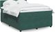 vidaXL Łóżko kontynentalne z materacem, zielone, aksamit, 140x190 cm 1