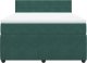 vidaXL Łóżko kontynentalne z materacem, zielone, aksamit, 140x190 cm 4