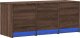 vidaXL Szafka TV z LED, brązowy dąb, 97x34x40 cm 3