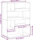 vidaXL Regał/przegroda, szary dąb sonoma, 100x33x125,5 cm 9