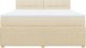 vidaXL Łóżko kontynentalne z materacem, kremowe, tkanina, 180x200 cm 4
