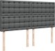 vidaXL vidaXL Łóżko kontynentalne z materacem, ciemnoszara tkanina 180x200 cm 8