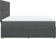 vidaXL Łóżko kontynentalne z materacem, ciemnoszara tkanina 180x200 cm 5