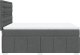 vidaXL Łóżko kontynentalne z materacem, ciemnoszara tkanina 160x200 cm 5