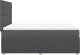 vidaXL Łóżko kontynentalne z materacem, ciemnoszara tkanina 160x200 cm 5