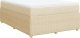 vidaXL Łóżko kontynentalne z materacem, kremowe, tkanina, 140x190 cm 2