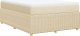 vidaXL Łóżko kontynentalne z materacem, kremowe, tkanina, 140x190 cm 6