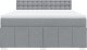 vidaXL vidaXL Łóżko kontynentalne z materacem, jasnoszare, tkanina, 180x200cm 6