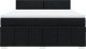 vidaXL vidaXL Łóżko kontynentalne z materacem, czarne, tkanina 180x200 cm 6
