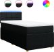 vidaXL vidaXL Łóżko kontynentalne z materacem, czarne, tkanina, 80x200 cm 2