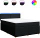 vidaXL vidaXL Łóżko kontynentalne z materacem, czarne, tkanina 160x200 cm 2