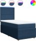 vidaXL vidaXL Łóżko kontynentalne z materacem, niebieskie, tkanina 100x200 cm 2