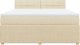 vidaXL vidaXL Łóżko kontynentalne z materacem, kremowe, tkanina, 180x200 cm 6