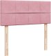 vidaXL Łóżko kontynentalne z materacem, różowe, 120x200 cm, aksamit 5