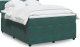 vidaXL Łóżko kontynentalne z materacem, zielone, aksamit, 140x190 cm 1