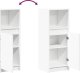 vidaXL vidaXL Szafka z LED, biała, 38x34x100 cm, materiał drewnopochodny 9