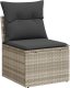 vidaXL 9-cz. zestaw mebli ogrodowych, poduszki, jasnoszary polirattan 6