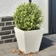 vidaXL vidaXL Donice ogrodowe, 2 szt., białe, 30x30x30 cm, stalowe 1