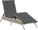 vidaXL vidaXL Leżak z poduszką, jasnoszary, polirattan 2