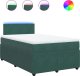 vidaXL vidaXL Łóżko kontynentalne z materacem, ciemnozielone, 120x200 cm 2