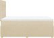 vidaXL Łóżko kontynentalne z materacem, kremowe, tkanina, 120x200 cm 5