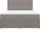 vidaXL Łóżko kontynentalne z materacem, taupe, tkanina, 180x200 cm 4