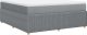 vidaXL Łóżko kontynentalne z materacem, jasnoszare, tkanina, 180x200cm 6