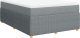 vidaXL Łóżko kontynentalne z materacem, jasnoszare 140x200 cm, tkanina 2