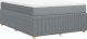 vidaXL Łóżko kontynentalne z materacem, jasnoszare 140x200 cm, tkanina 6