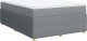 vidaXL Łóżko kontynentalne z materacem, jasnoszare, tkanina 160x200 cm 2