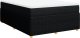 vidaXL Łóżko kontynentalne z materacem, czarne, tkanina, 140x190 cm 2
