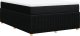 vidaXL Łóżko kontynentalne z materacem, czarne, tkanina, 140x190 cm 6