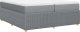 vidaXL Łóżko kontynentalne z materacem, jasnoszare, tkanina 200x200 cm 6